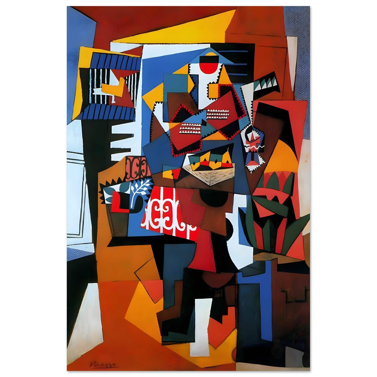 The Bird Cage by Pablo Picasso 1923 - Aluminum Print - 60x90 cm / 24x36″ -