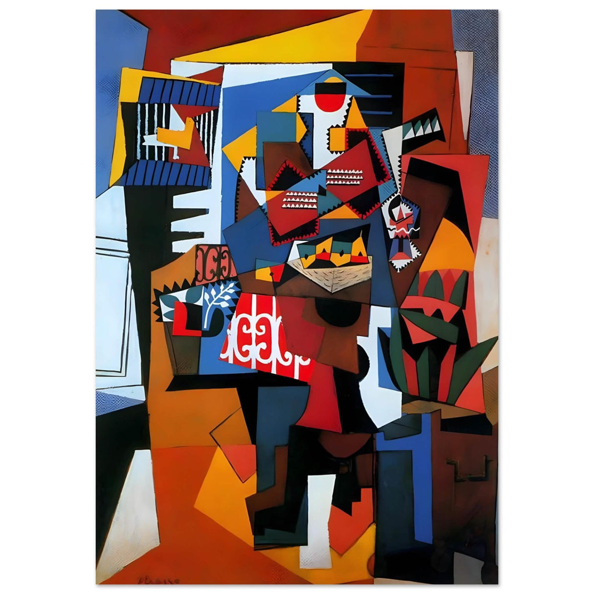 The Bird Cage by Pablo Picasso 1923 - Aluminum Print - 70x100 cm / 28x40″ -