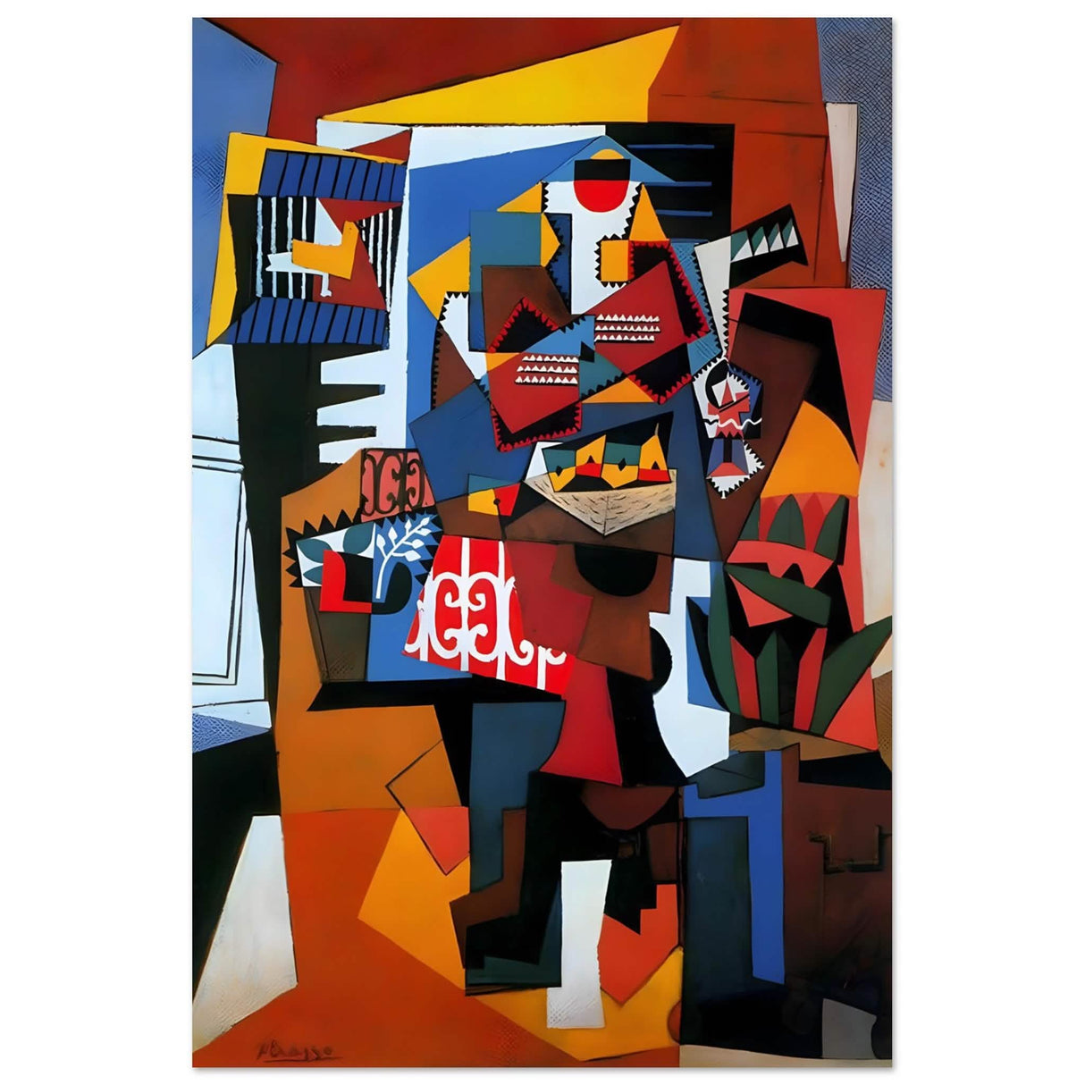 The Bird Cage by Pablo Picasso 1923 - Aluminum Print - 40x60 cm / 16x24″ -