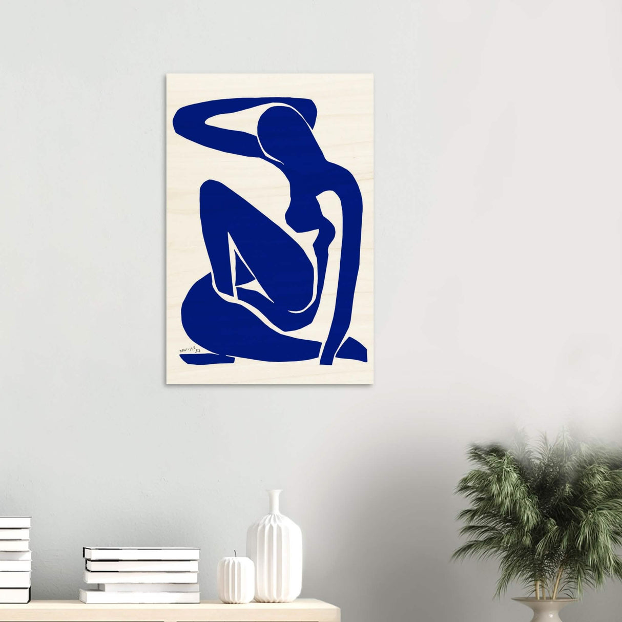 The Blue Lady by Henri Matisse - Wood Prints - 50x75 cm / 20x30″ - 10 mm