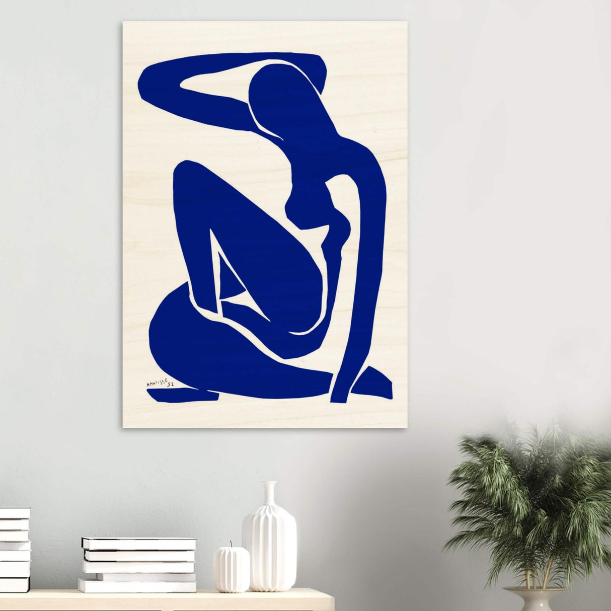 The Blue Lady by Henri Matisse - Wood Prints - 70x100 cm / 28x40″ - 20 mm