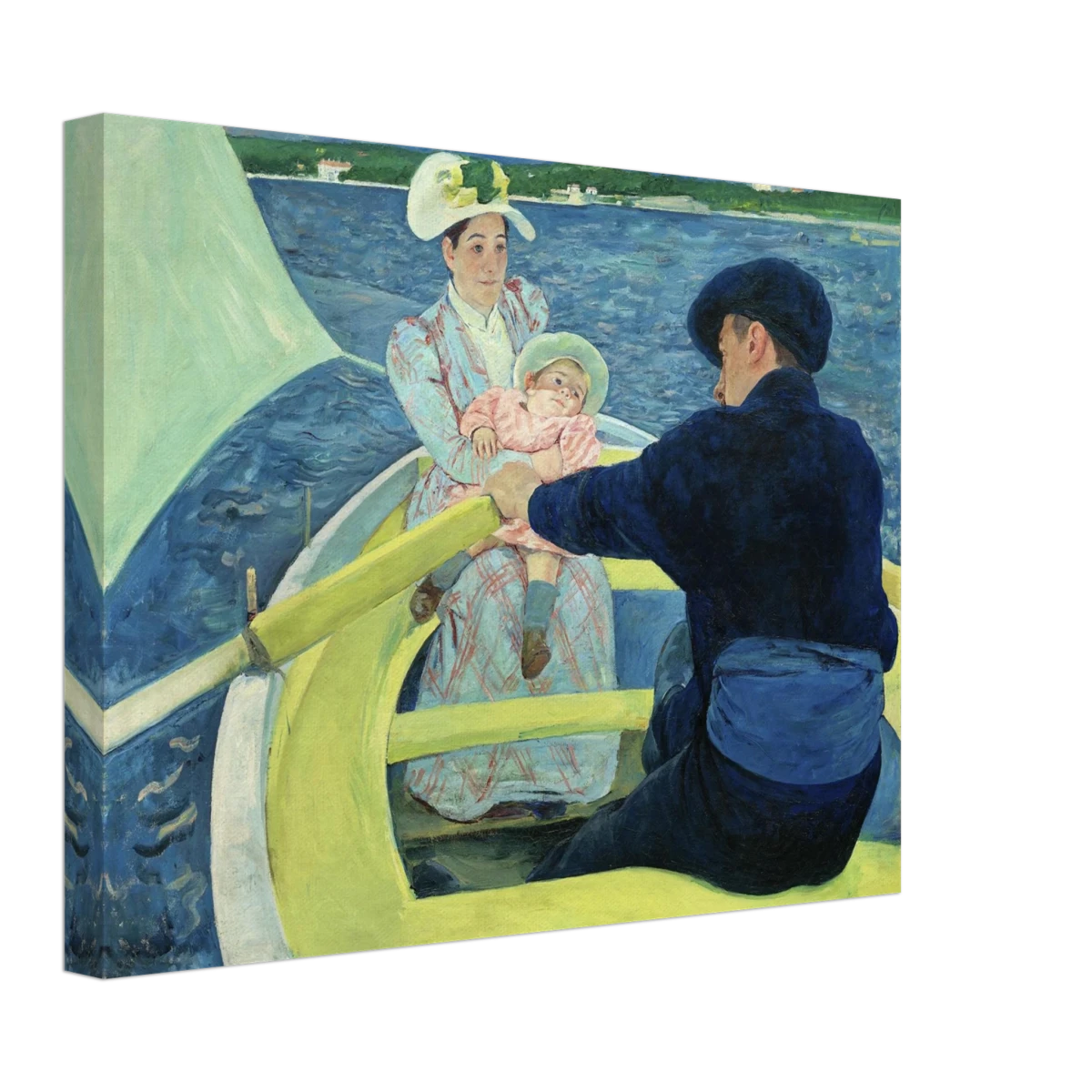 The Boating Party by Mary Cassatt | Vintage Art Print - Canvas - 30x40 cm / 12x16″ -