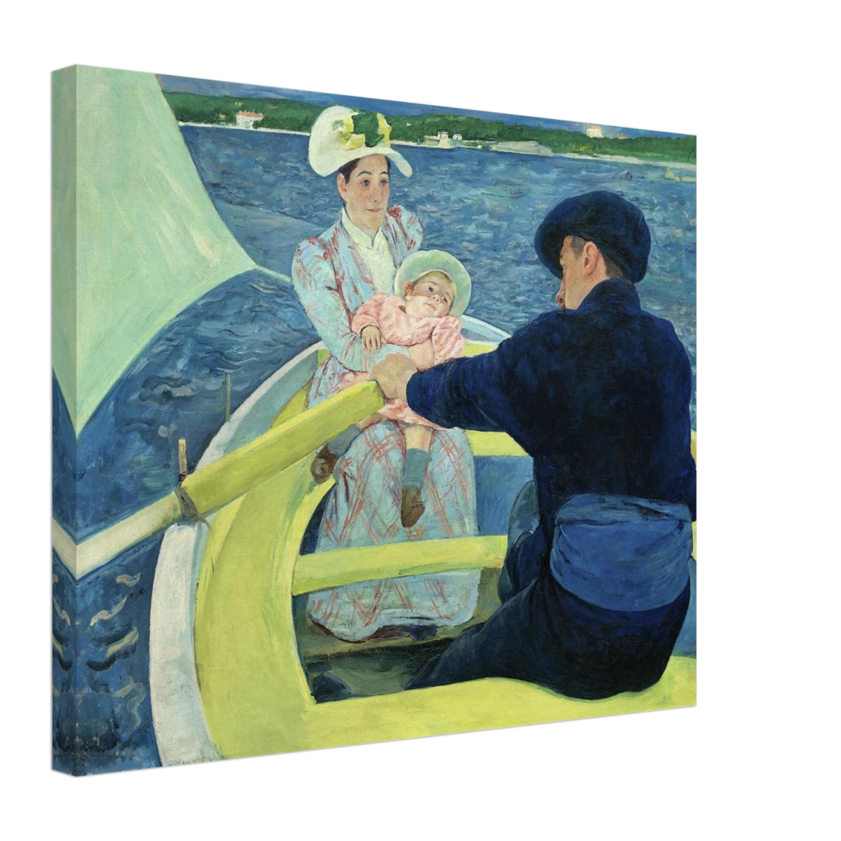The Boating Party by Mary Cassatt | Vintage Art Print - Canvas - 40x50 cm / 16x20″ -