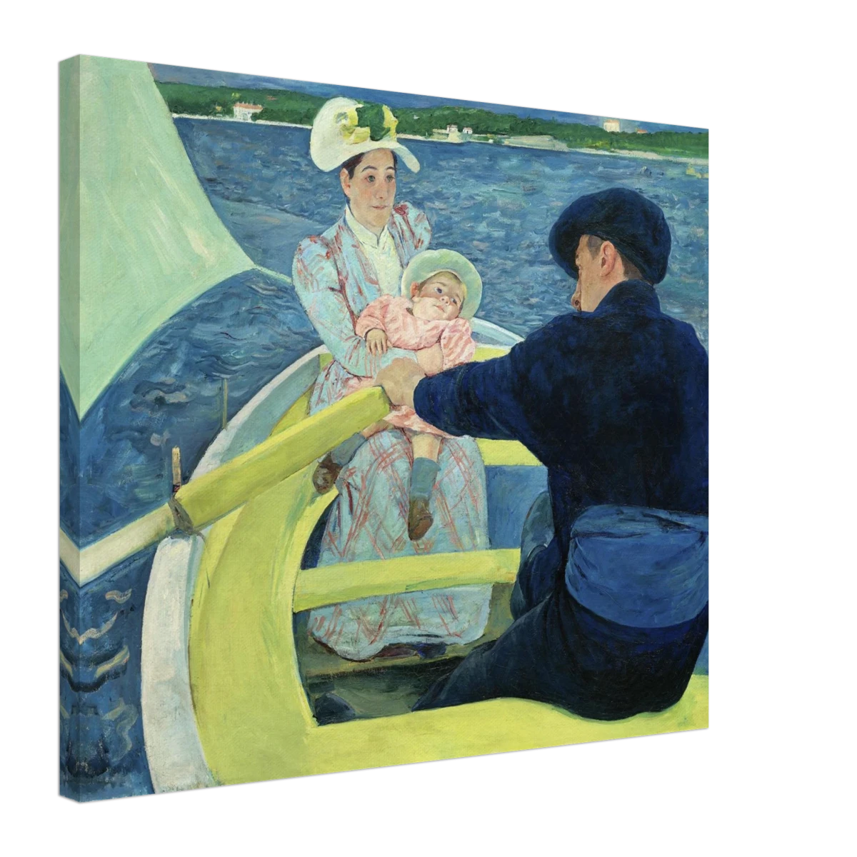 The Boating Party by Mary Cassatt | Vintage Art Print - Canvas - 50x60 cm / 20x24″ -