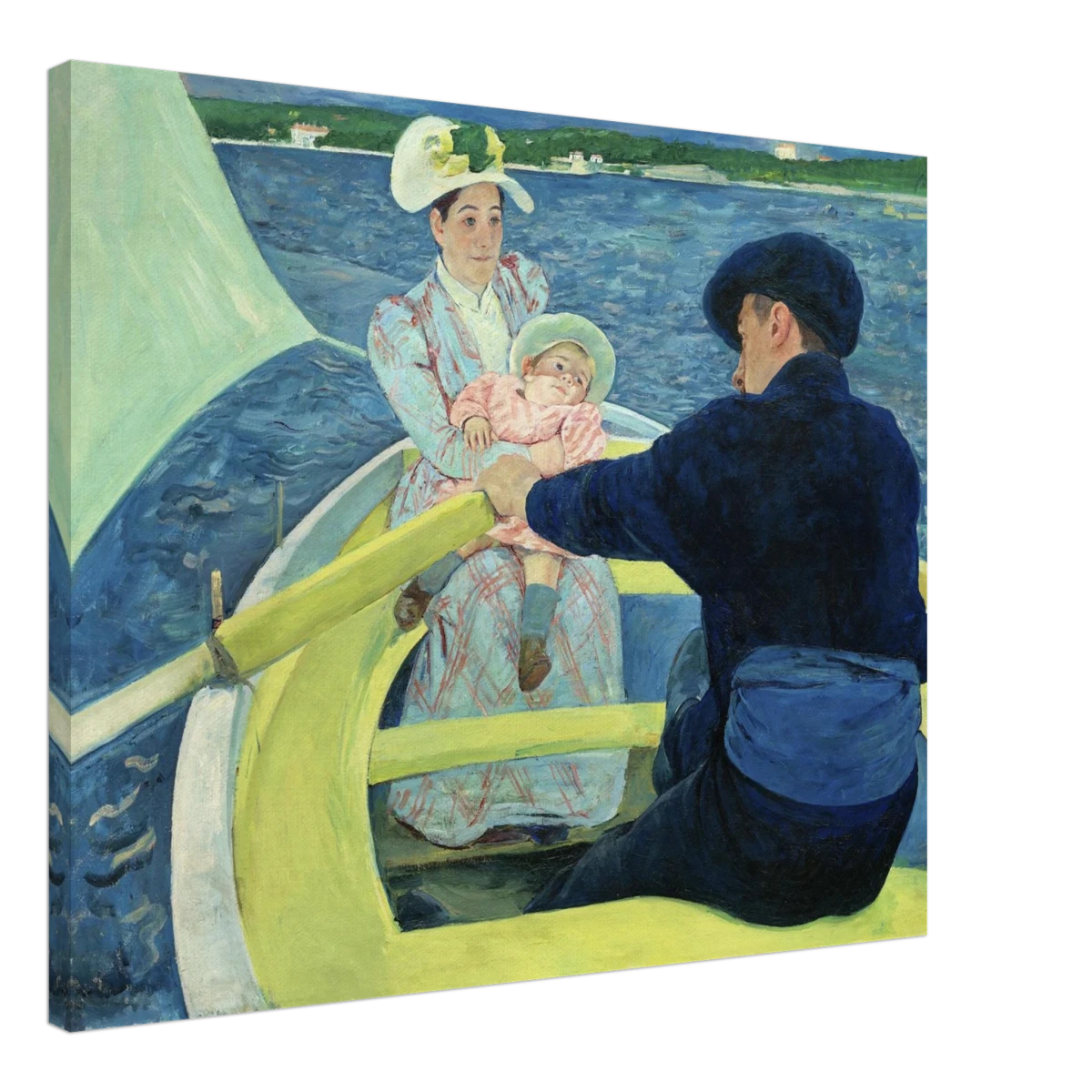 The Boating Party by Mary Cassatt | Vintage Art Print - Canvas - 60x75 cm / 24x30″ -