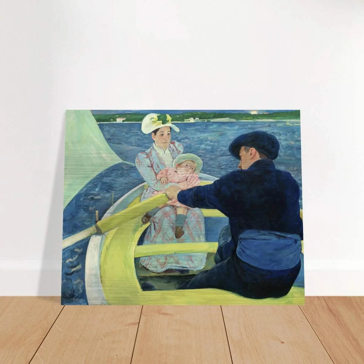 The Boating Party by Mary Cassatt | Vintage Art Print - Brushed Aluminum Print - 40x50 cm / 16x20″ -