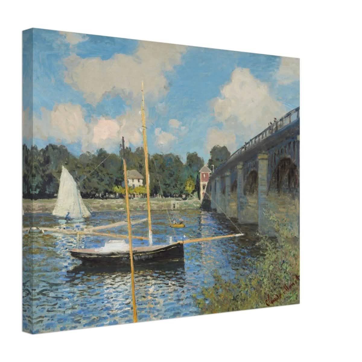 The Bridge at Argenteuil (1874) by Claude Monet | Wall Art Print - 40x50 cm / 16x20″ - Canvas -