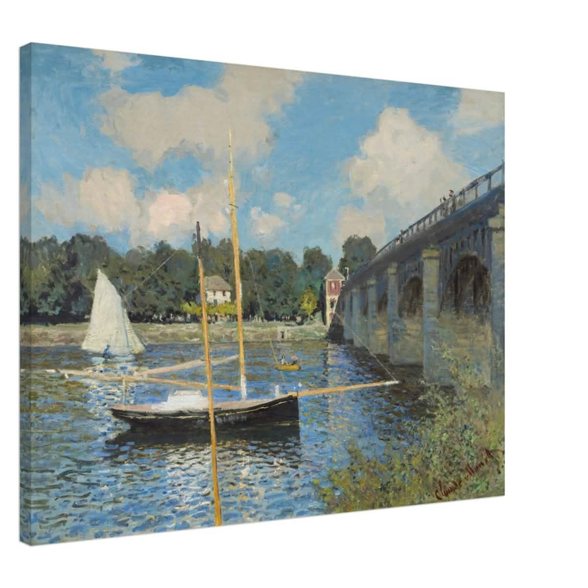 The Bridge at Argenteuil (1874) by Claude Monet | Wall Art Print - 60x80 cm / 24x32″ - Canvas -