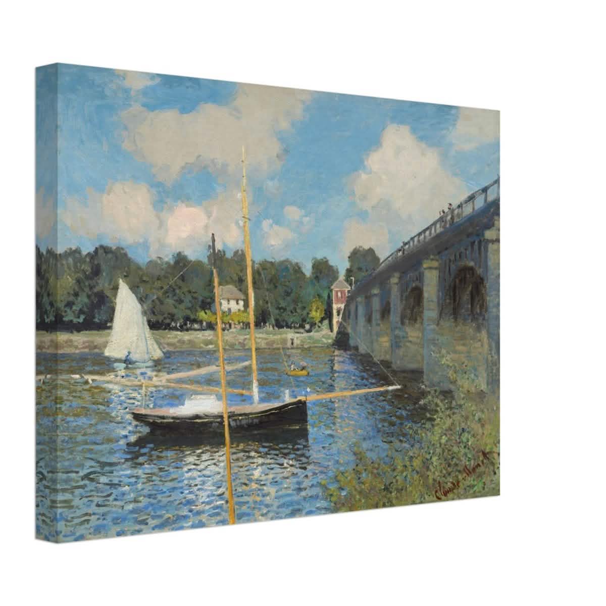 The Bridge at Argenteuil (1874) by Claude Monet | Wall Art Print - 30x40 cm / 12x16″ - Canvas -
