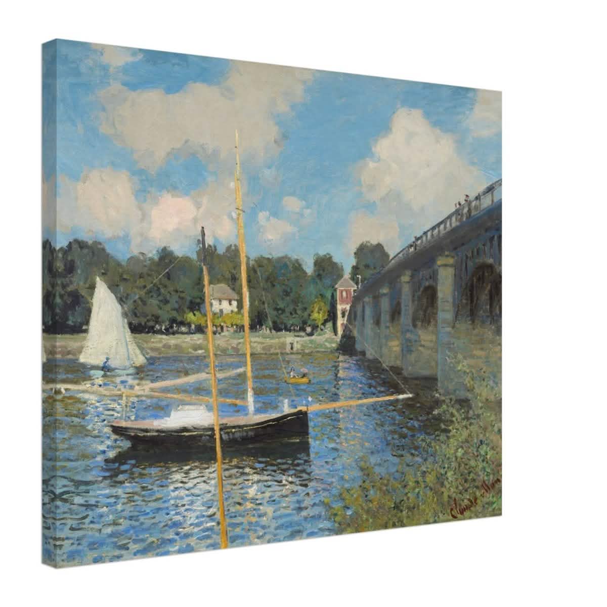 The Bridge at Argenteuil (1874) by Claude Monet | Wall Art Print - 50x60 cm / 20x24″ - Canvas -