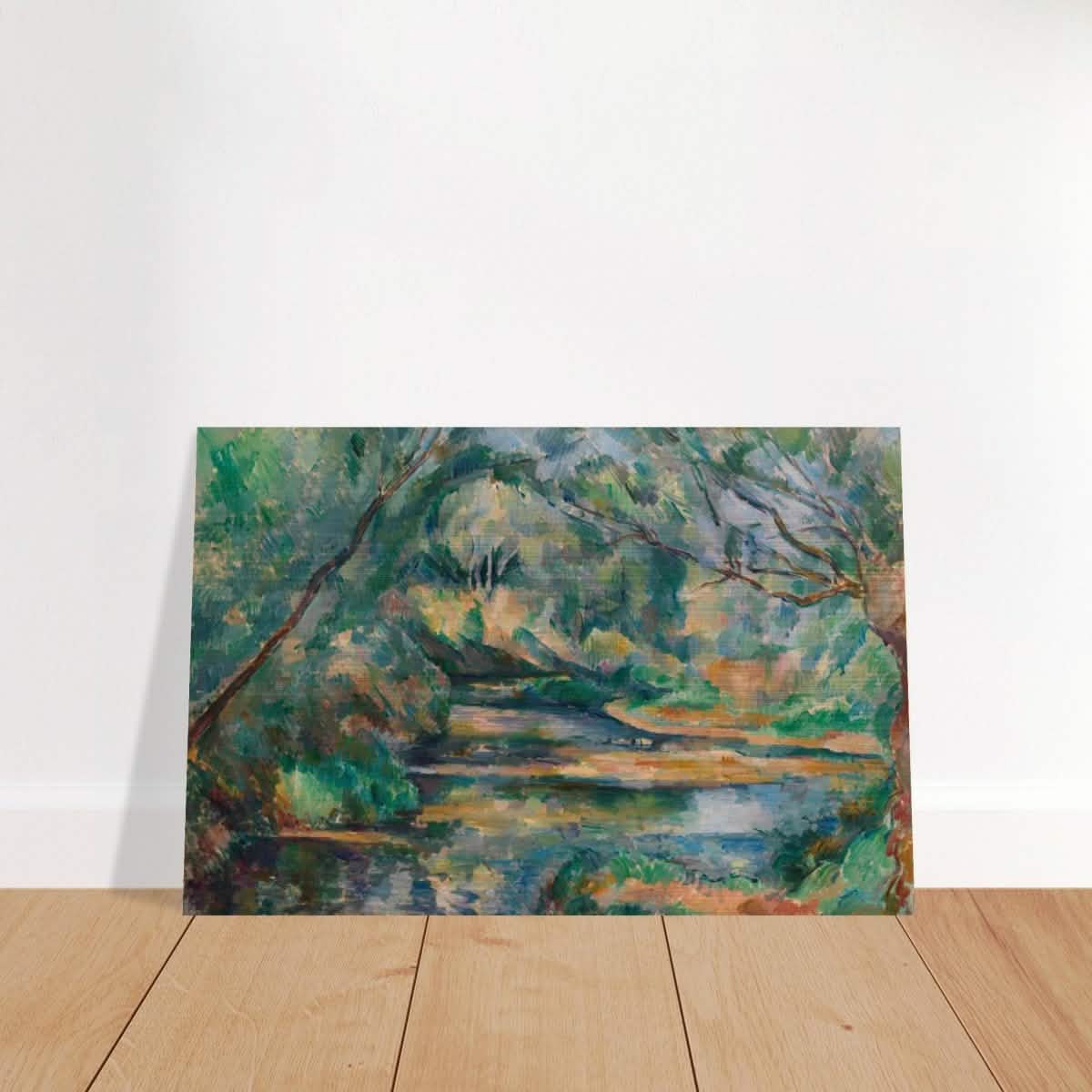 The Brook (ca. 1895–900) by Paul Cézanne | Vintage wall art print - Brushed Aluminum Print - 50x75 cm / 20x30″ -