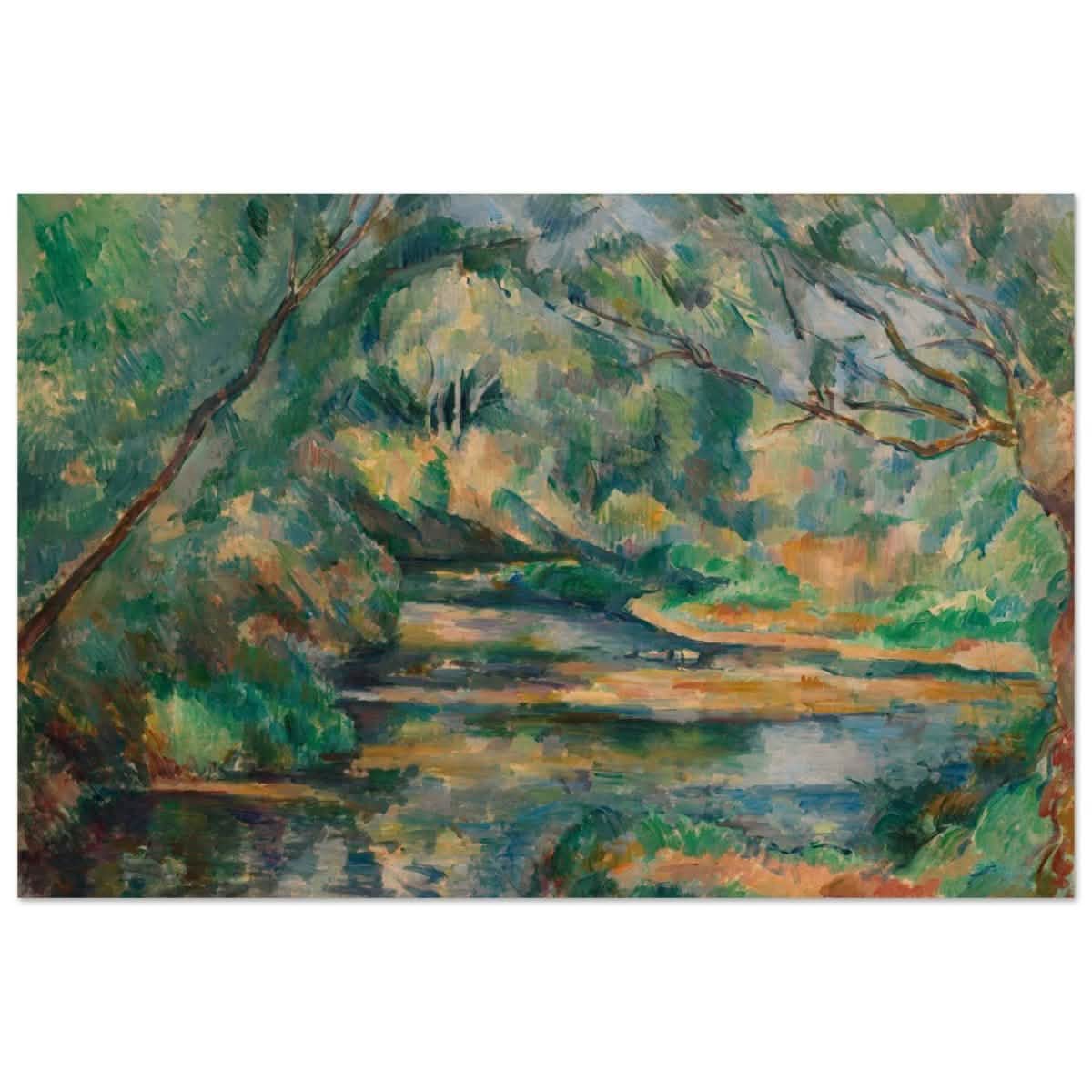 The Brook (ca. 1895–900) by Paul Cézanne | Vintage wall art print - Wood Prints - 50x75 cm / 20x30″ -