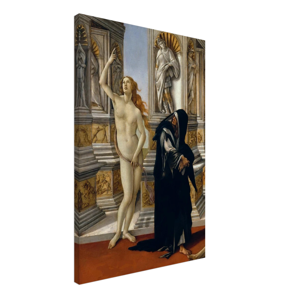The Calumny of Apelles by Sandro Botticelli | Vintage art Wall art print - 50x75 cm / 20x30″ - Canvas -