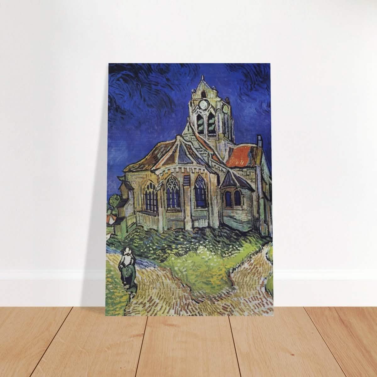 The Church at Auvers by Vincent van Gogh - Brushed Aluminum Print - 50x75 cm / 20x30″ -