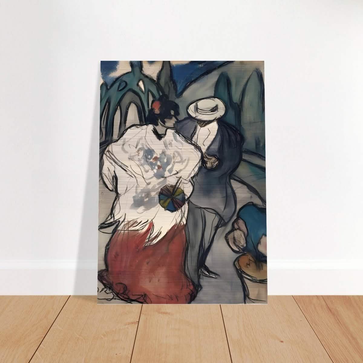 The Couple (espagnol), by Pablo Picasso 1901 | Vintage Collection | wall Art prints - Brushed Aluminum Print - 70x100 cm / 28x40″ -