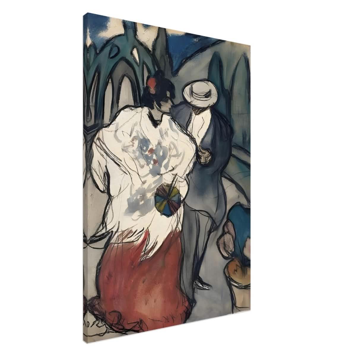 The Couple (espagnol), by Pablo Picasso 1901 | Vintage Collection | wall Art prints - Canvas - 70x100 cm / 28x40″ - Slim