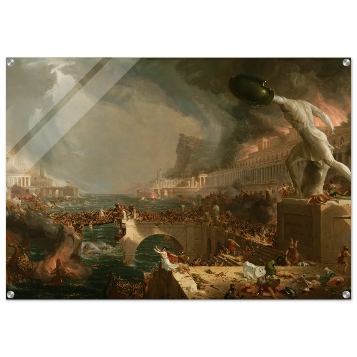 The Course of Empire – Destruction by Thomas Cole | Classic Historical Art Print - Acrylic Print - 70x100 cm / 28x40″ -