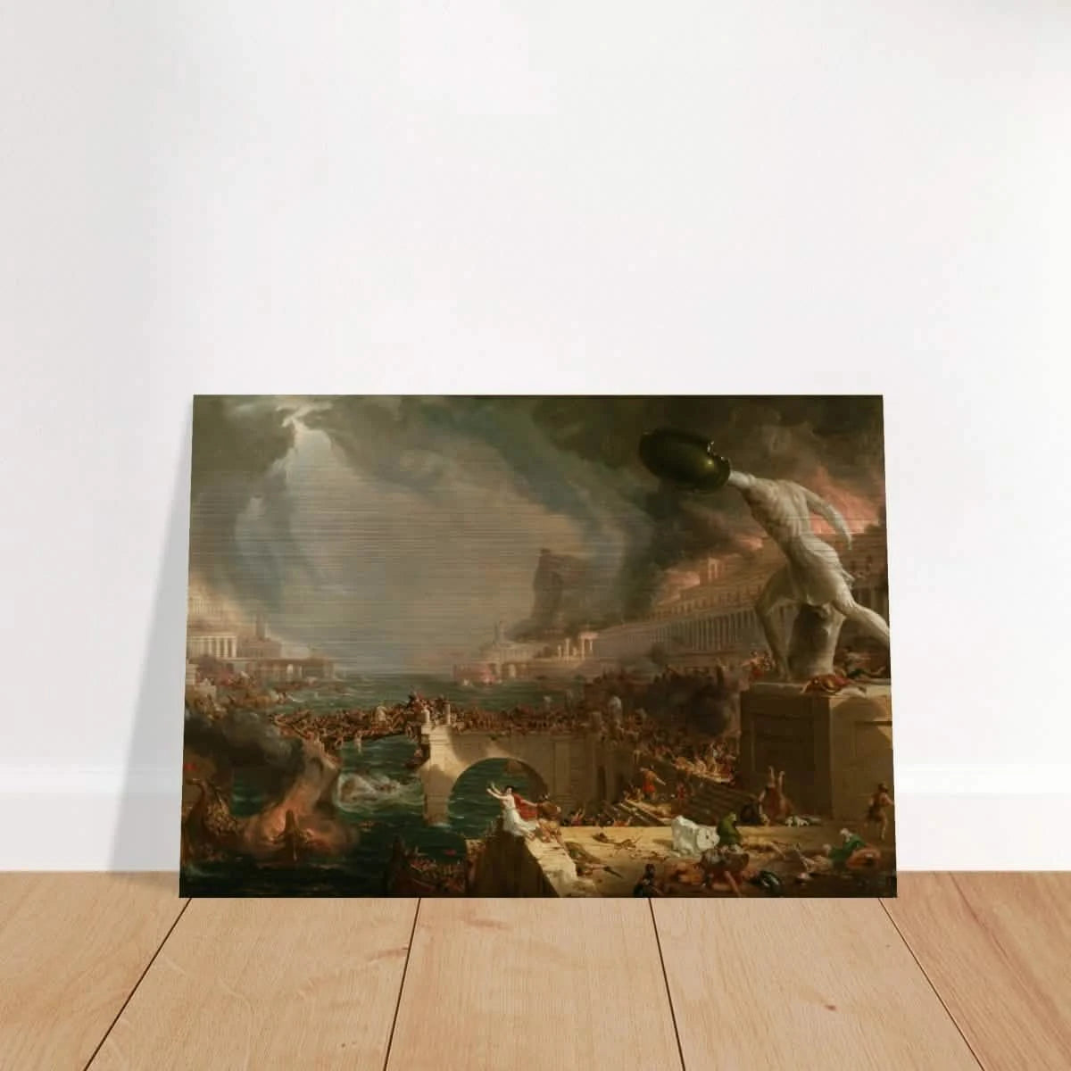 The Course of Empire – Destruction by Thomas Cole | Classic Historical Art Print - Brushed Aluminum Print - 70x100 cm / 28x40″ -