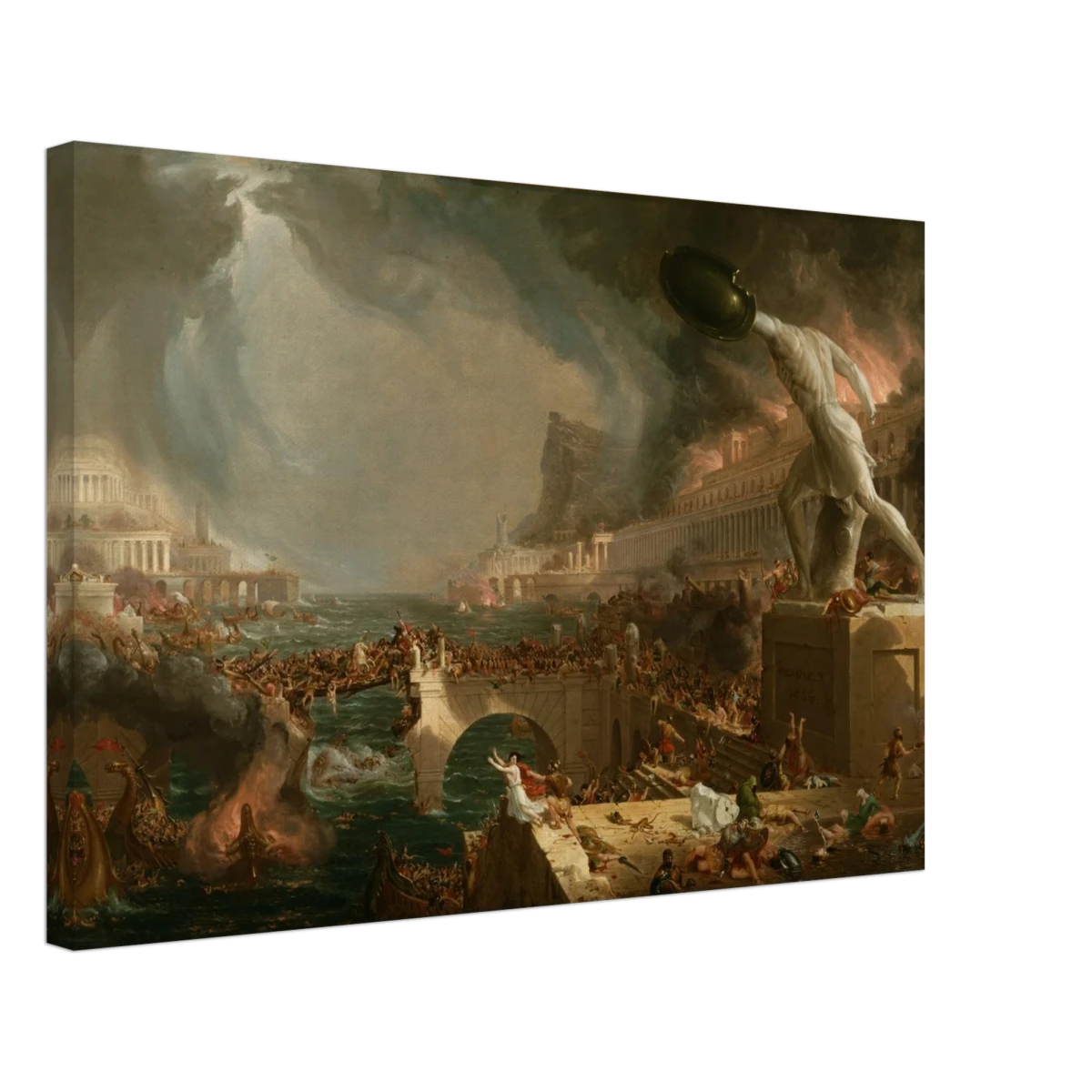 The Course of Empire – Destruction by Thomas Cole | Classic Historical Art Print - Canvas - 40x60 cm / 16x24″ -