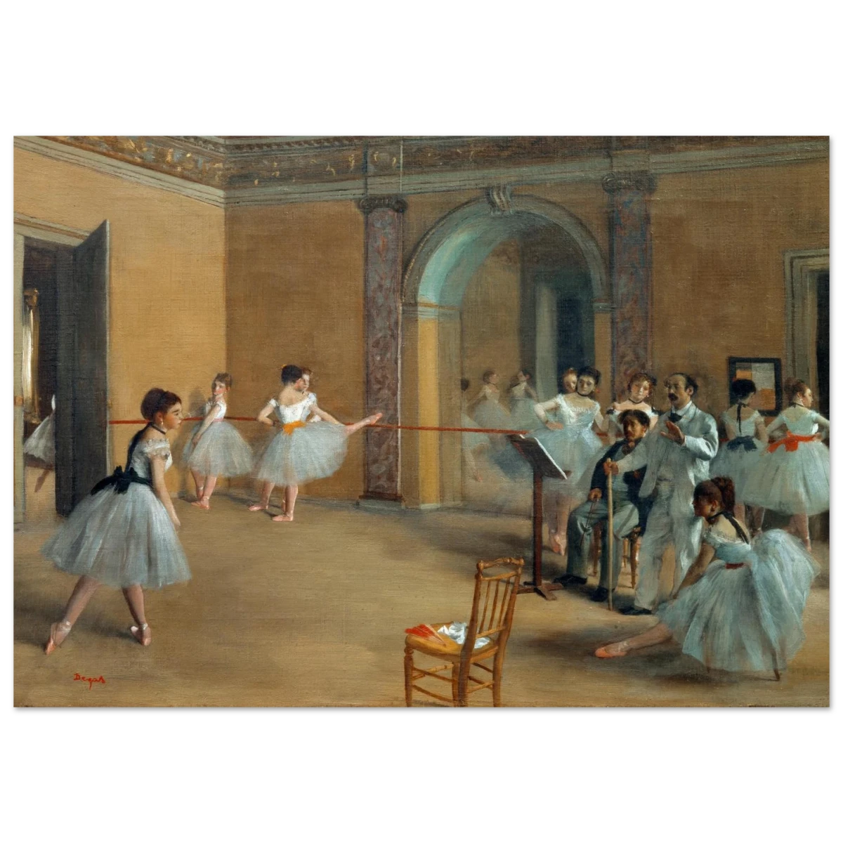 The Dance Foyer at The Opera, 1872 – Edgar Degas Wall Art Print - Fine Art Poster - 70x100 cm / 28x40″ -