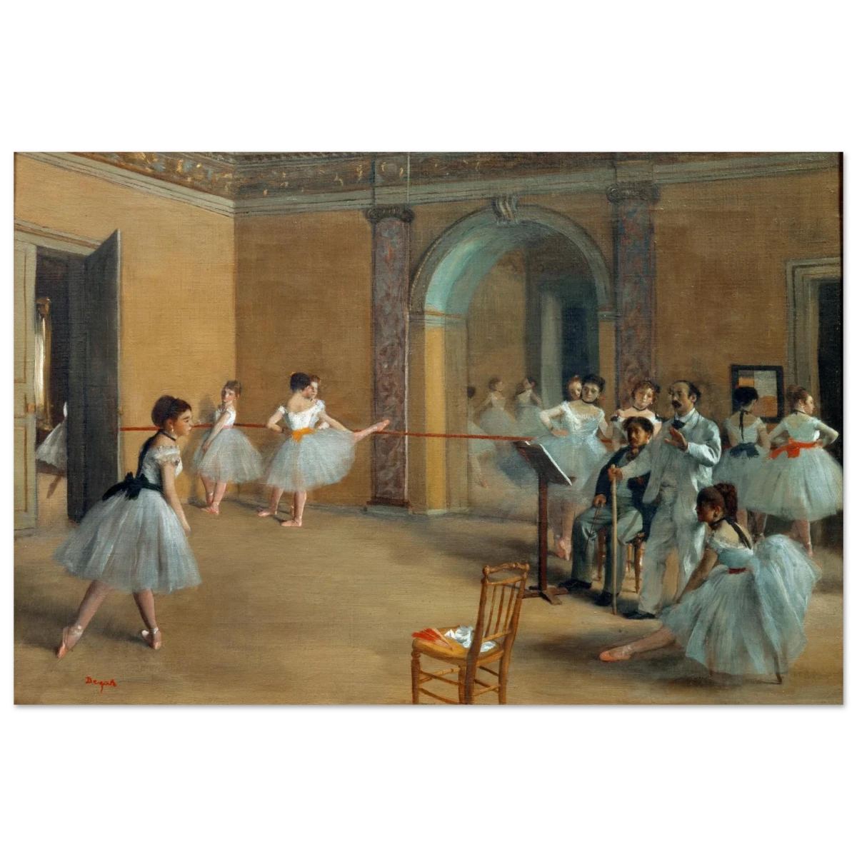 The Dance Foyer at The Opera, 1872 – Edgar Degas Wall Art Print - Fine Art Poster - 30x45 cm / 12x18″ -