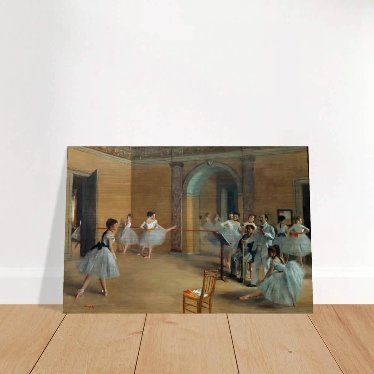 The Dance Foyer at The Opera, 1872 – Edgar Degas Wall Art Print - Brushed Aluminum Print - 60x90 cm / 24x36″ -