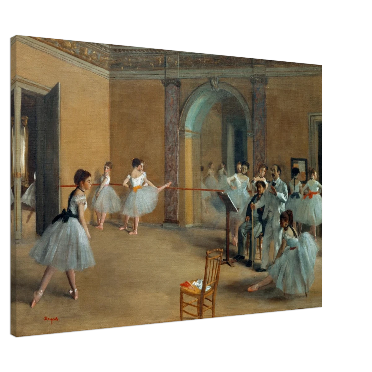 The Dance Foyer at The Opera, 1872 – Edgar Degas Wall Art Print - Canvas - 70x100 cm / 28x40″ -