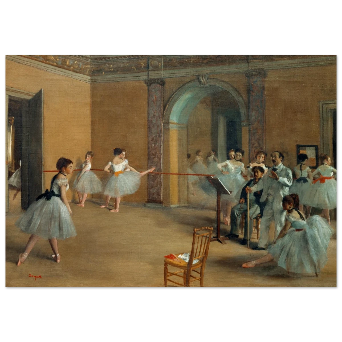 The Dance Foyer at The Opera, 1872 – Edgar Degas Wall Art Print - Wood Prints - 70x100 cm / 28x40″ -