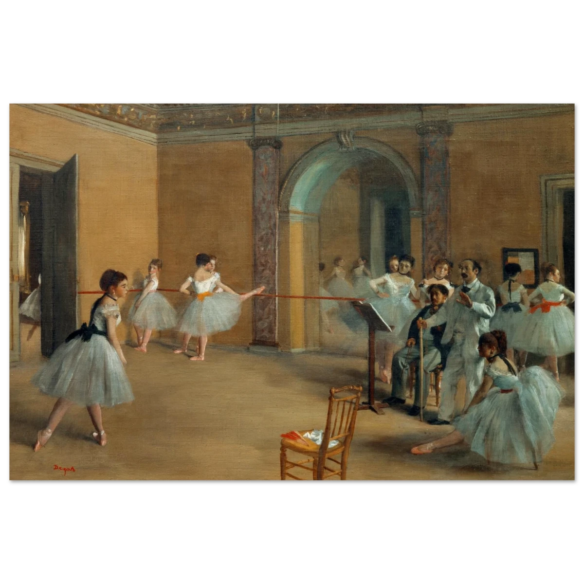 The Dance Foyer at The Opera, 1872 – Edgar Degas Wall Art Print - Wood Prints - 20x30 cm / 8x12″ -