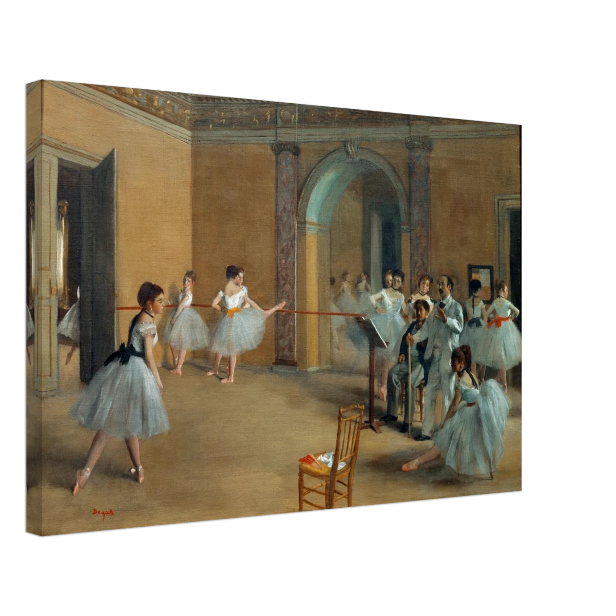 The Dance Foyer at The Opera, 1872 – Edgar Degas Wall Art Print - Canvas - 40x60 cm / 16x24″ -