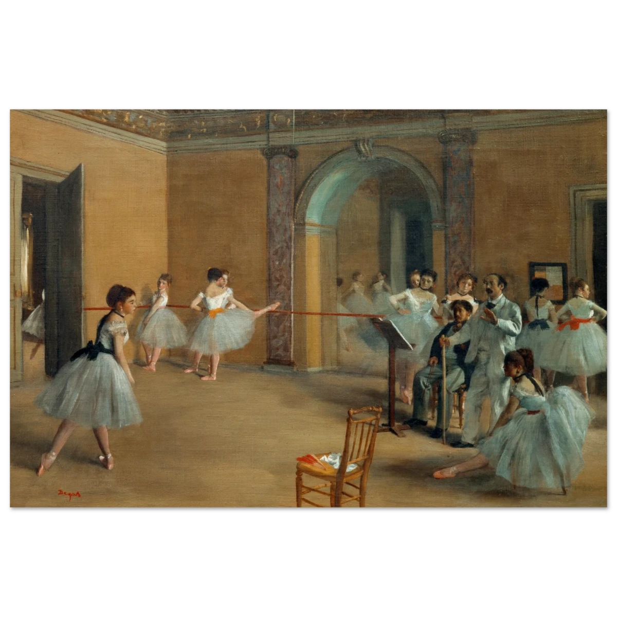 The Dance Foyer at The Opera, 1872 – Edgar Degas Wall Art Print - Wood Prints - 30x45 cm / 12x18″ -