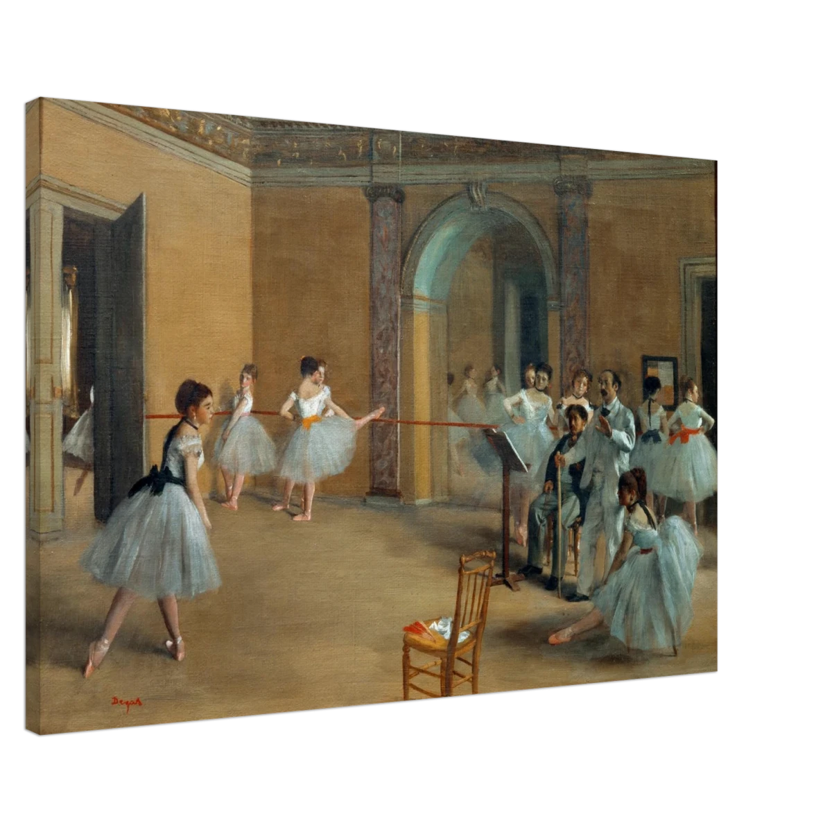 The Dance Foyer at The Opera, 1872 – Edgar Degas Wall Art Print - Canvas - 60x90 cm / 24x36″ -