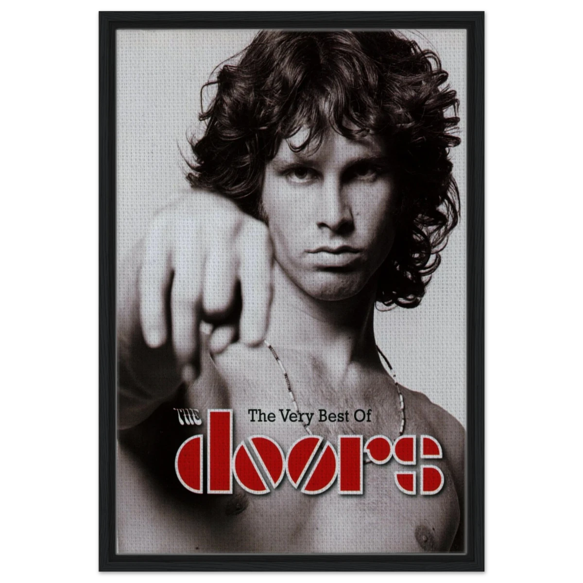 The Doors – A Tribute to Jim Morrison & Rock’s Poetic Rebel - 50x75 cm / 20x30″ - Framed Canvas - Black frame
