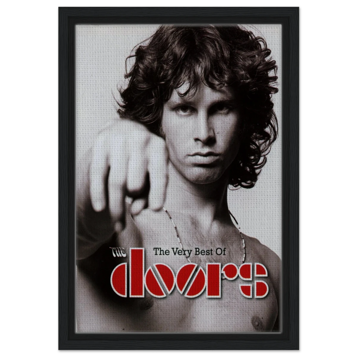 The Doors – A Tribute to Jim Morrison & Rock’s Poetic Rebel - 30x45 cm / 12x18″ - Framed Canvas - Black frame