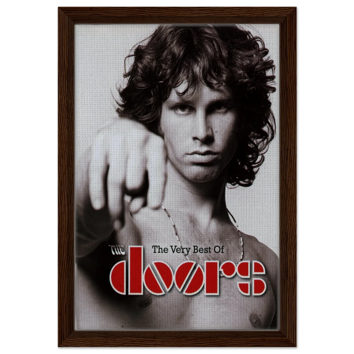 The Doors – A Tribute to Jim Morrison & Rock’s Poetic Rebel - 30x45 cm / 12x18″ - Framed Canvas - Dark wood frame