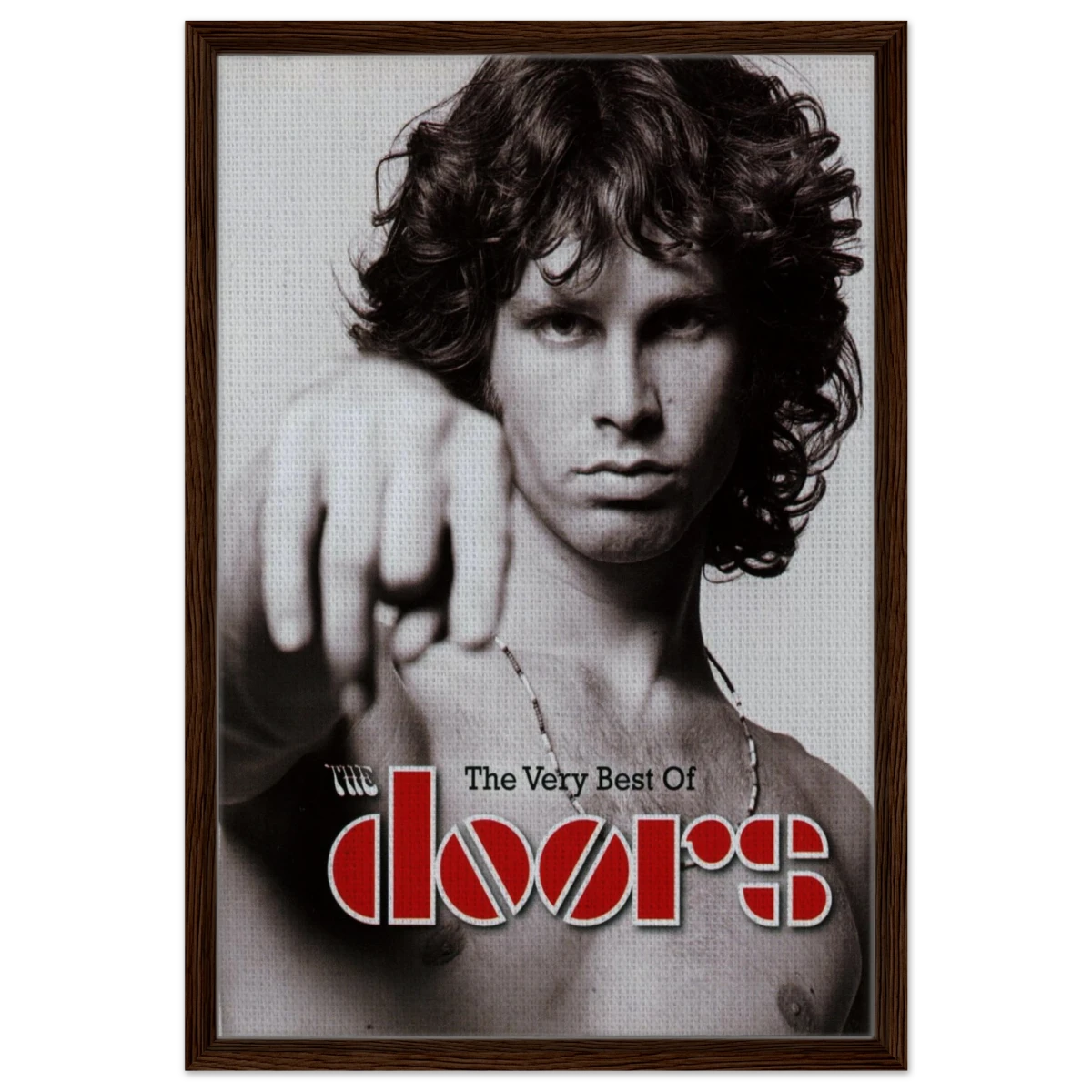 The Doors – A Tribute to Jim Morrison & Rock’s Poetic Rebel - 50x75 cm / 20x30″ - Framed Canvas - Dark wood frame