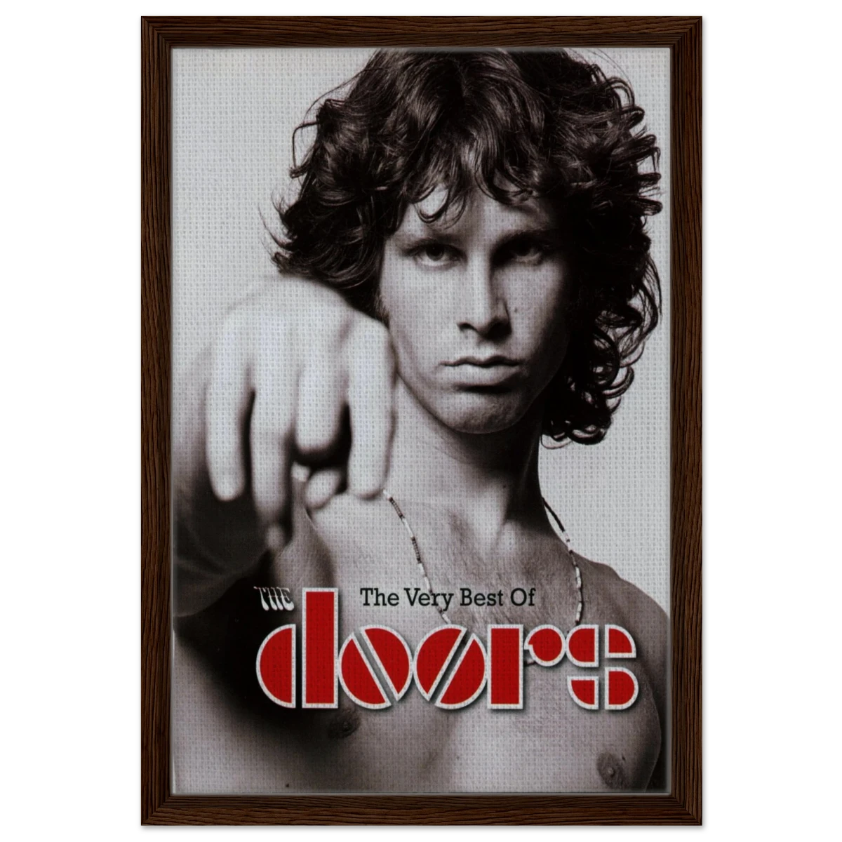 The Doors – A Tribute to Jim Morrison & Rock’s Poetic Rebel - 40x60 cm / 16x24″ - Framed Canvas - Dark wood frame