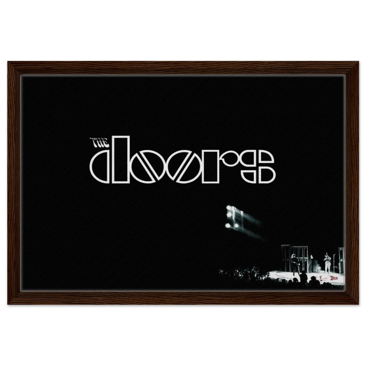The Doors – Rock’s Poetic Rebel - 40x60 cm / 16x24″ - Framed Canvas - Dark wood frame