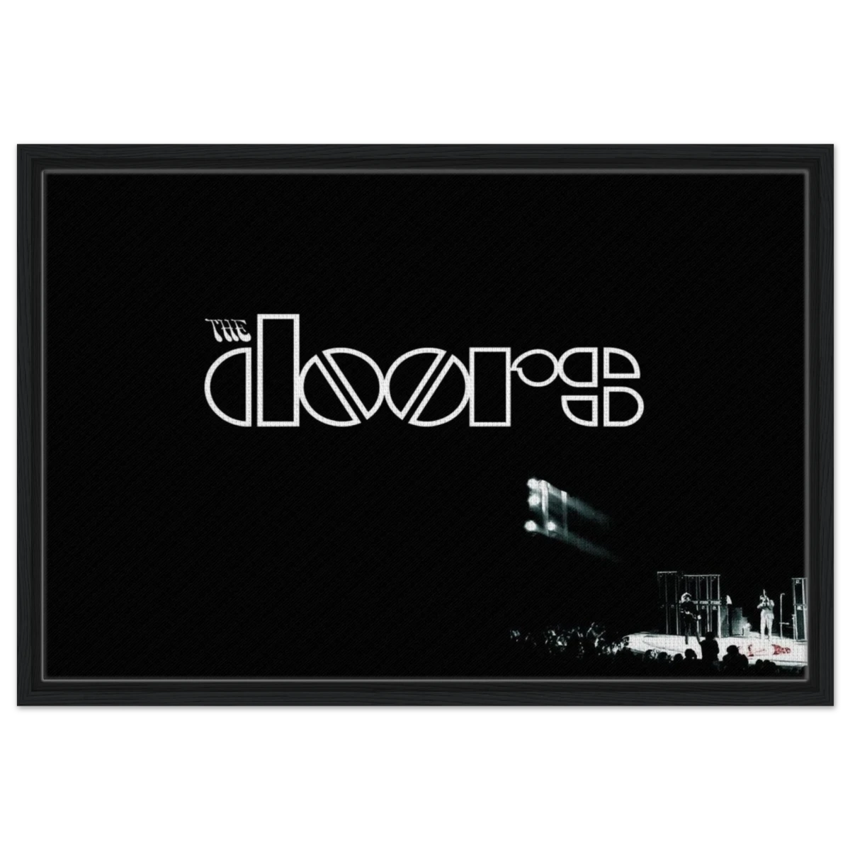 The Doors – Rock’s Poetic Rebel - 50x75 cm / 20x30″ - Framed Canvas - Black frame