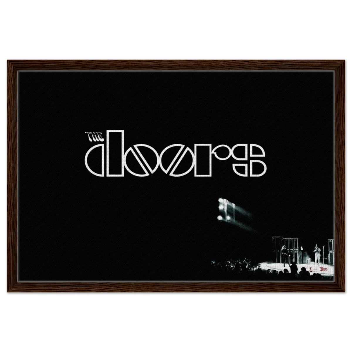 The Doors – Rock’s Poetic Rebel - 50x75 cm / 20x30″ - Framed Canvas - Dark wood frame