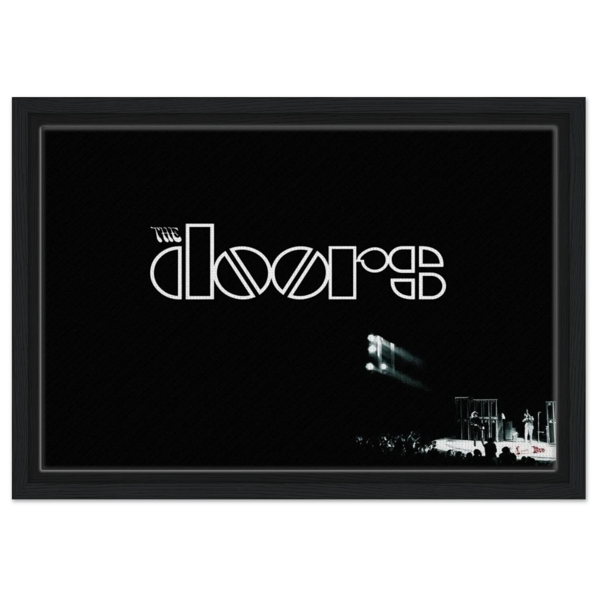 The Doors – Rock’s Poetic Rebel - 30x45 cm / 12x18″ - Framed Canvas - Black frame