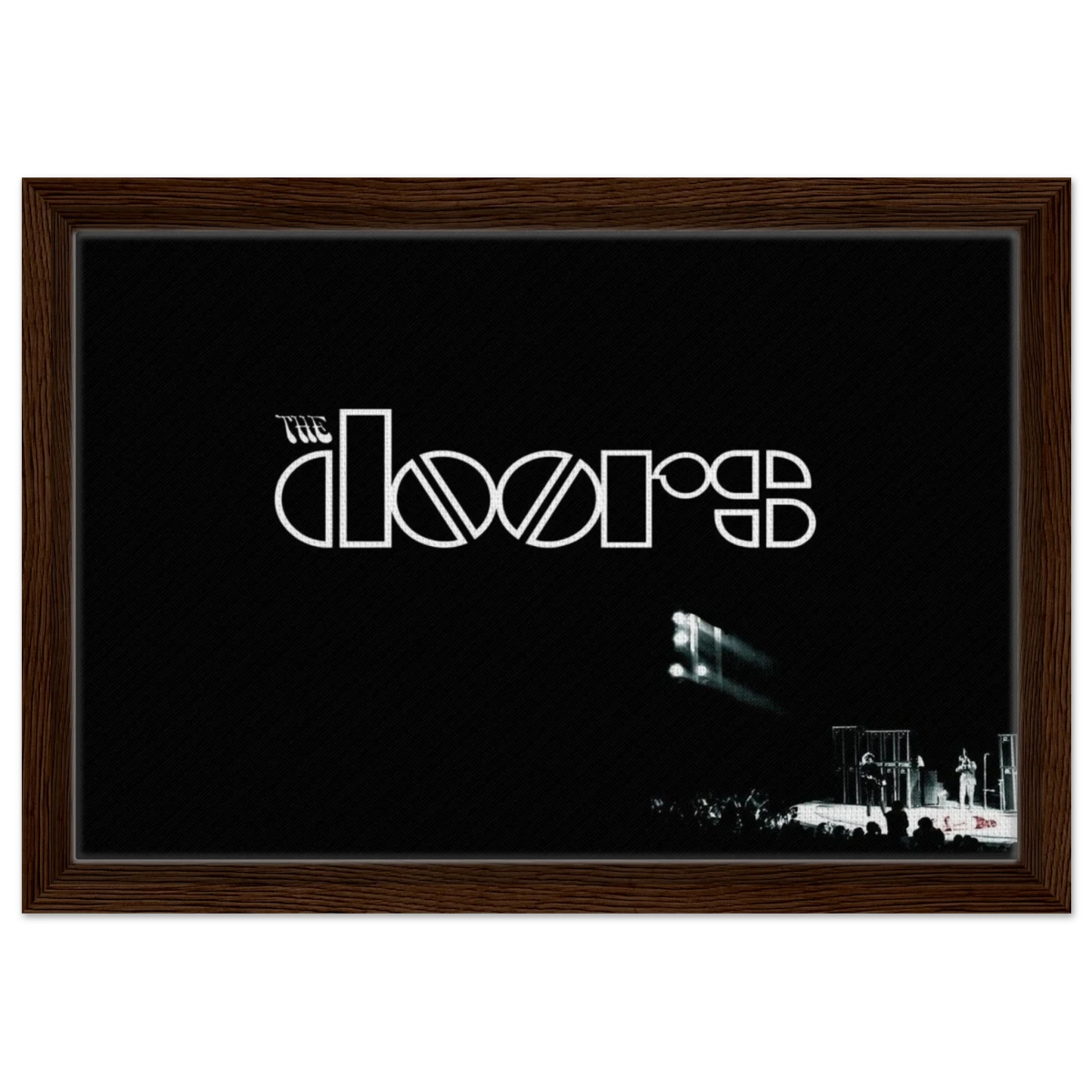 The Doors – Rock’s Poetic Rebel - 30x45 cm / 12x18″ - Framed Canvas - Dark wood frame