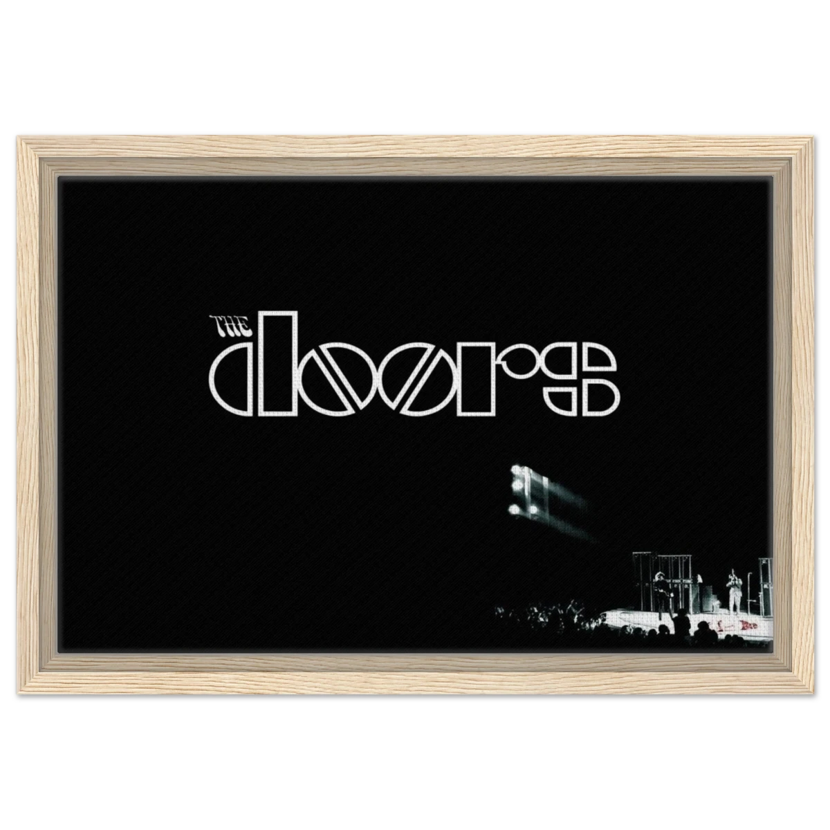 The Doors – Rock’s Poetic Rebel - 30x45 cm / 12x18″ - Framed Canvas - Wood frame