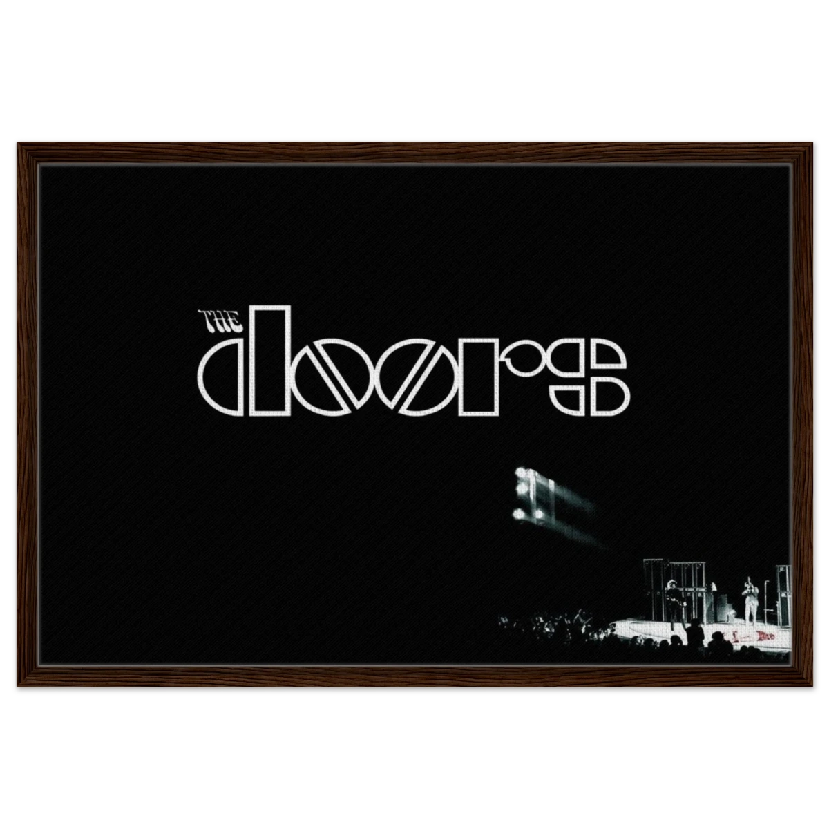 The Doors – Rock’s Poetic Rebel - 60x90 cm / 24x36″ - Framed Canvas - Dark wood frame