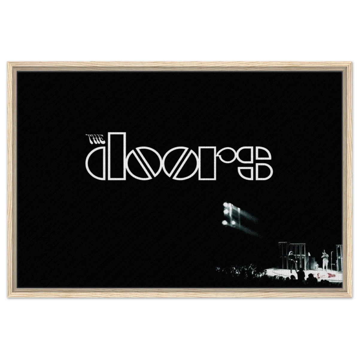 The Doors – Rock’s Poetic Rebel - 60x90 cm / 24x36″ - Framed Canvas - Wood frame