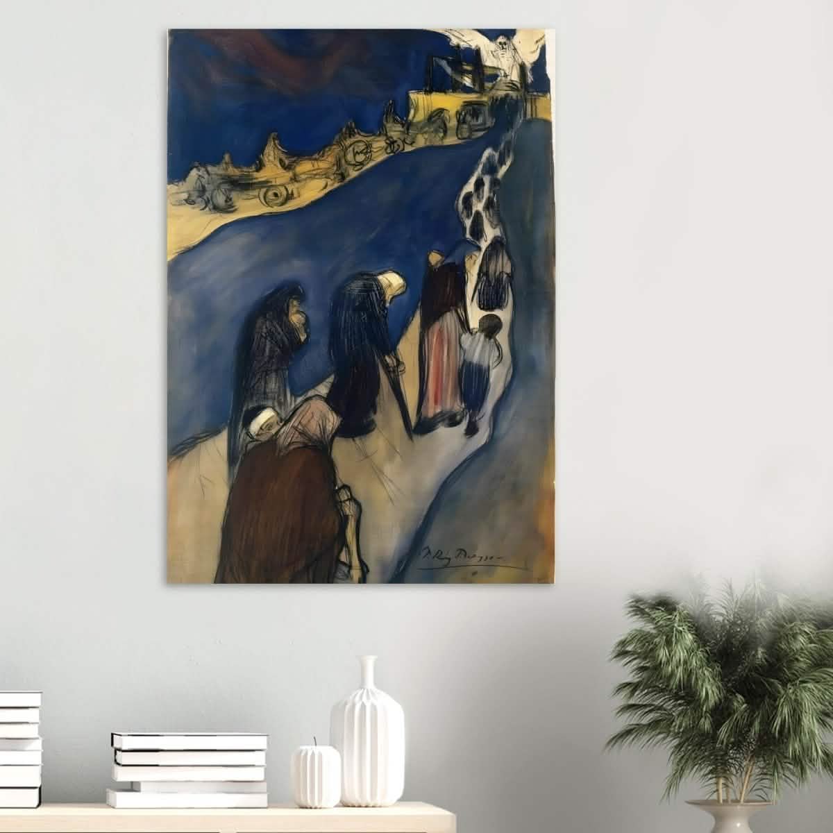 The End of the Road (Au bout de la route) by Pablo Picasso - Wood Prints - 70x100 cm / 28x40″ - 20 mm