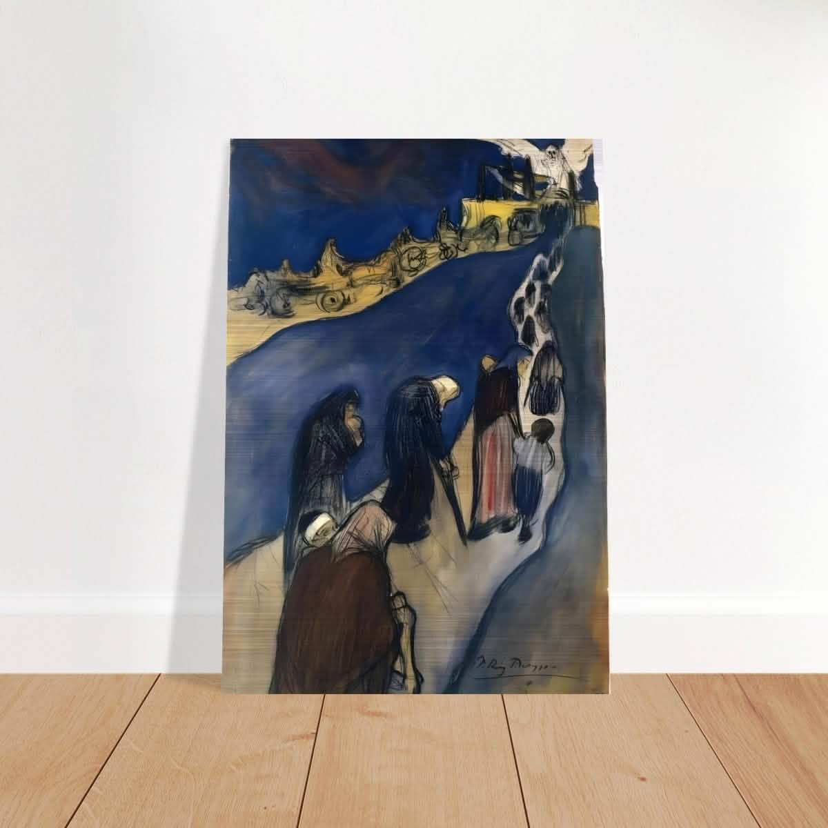 The End of the Road (Au bout de la route) by Pablo Picasso - Brushed Aluminum Print - 70x100 cm / 28x40″ -