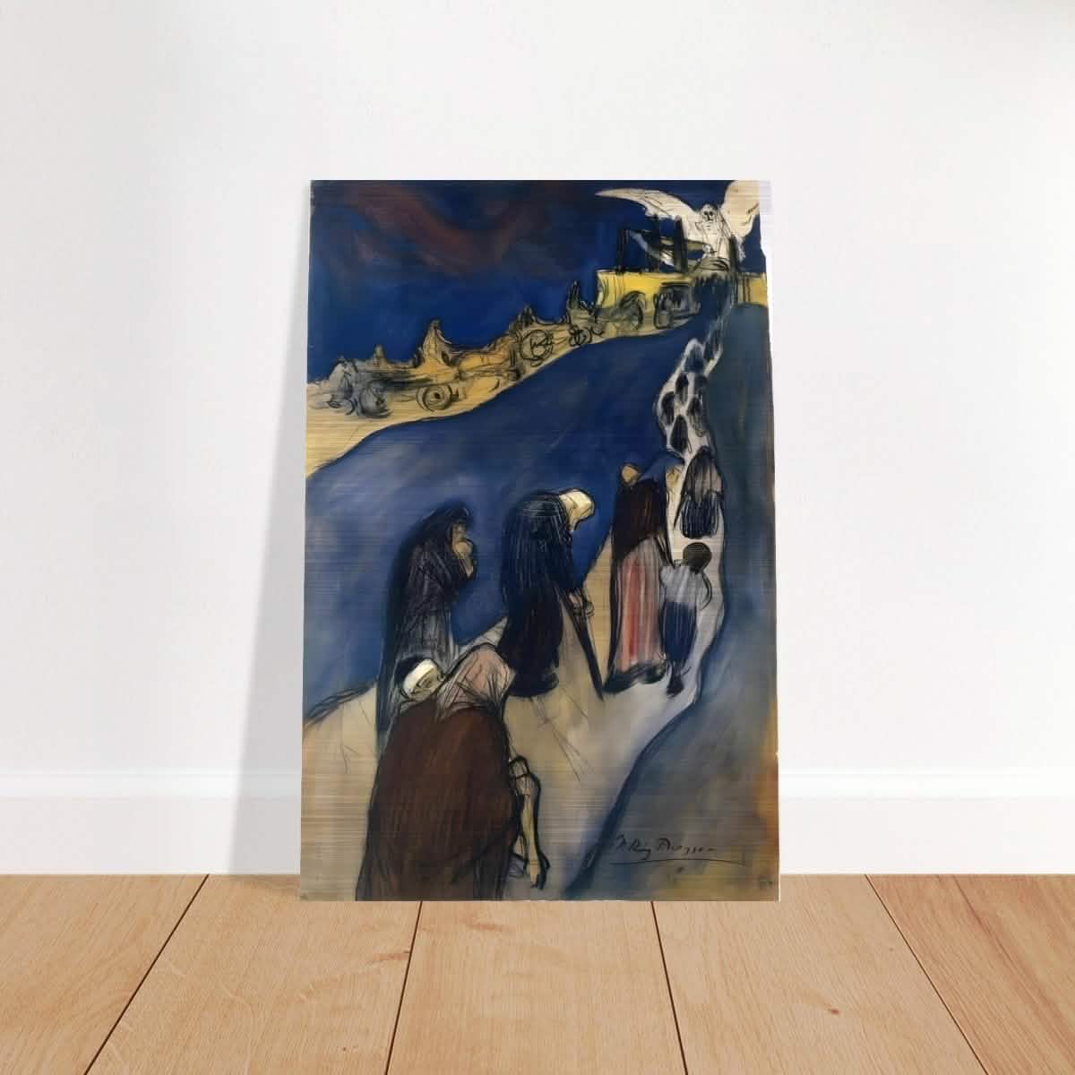 The End of the Road (Au bout de la route) by Pablo Picasso - Brushed Aluminum Print - 30x45 cm / 12x18″ -