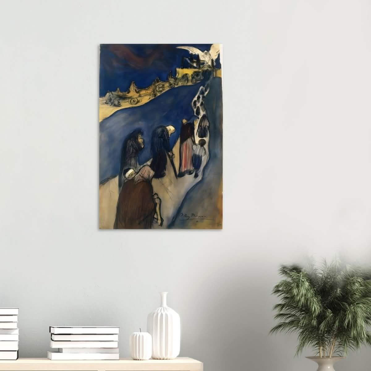 The End of the Road (Au bout de la route) by Pablo Picasso - Wood Prints - 50x75 cm / 20x30″ - 10 mm