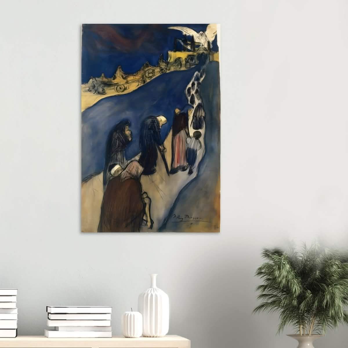 The End of the Road (Au bout de la route) by Pablo Picasso - Wood Prints - 60x90 cm / 24x36″ - 10 mm